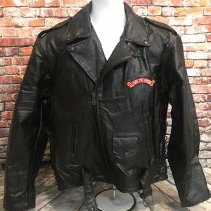 Diamond Plate Buffalo Leather Motorcycle Jacket